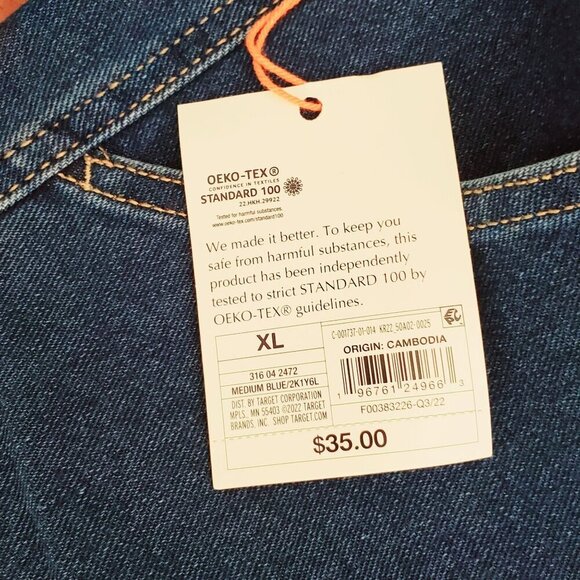 Knox Rose Womens XL/38 Straight Leg High Rise Stretch Denim Jeans Relaxed Fit - Picture 9 of 10